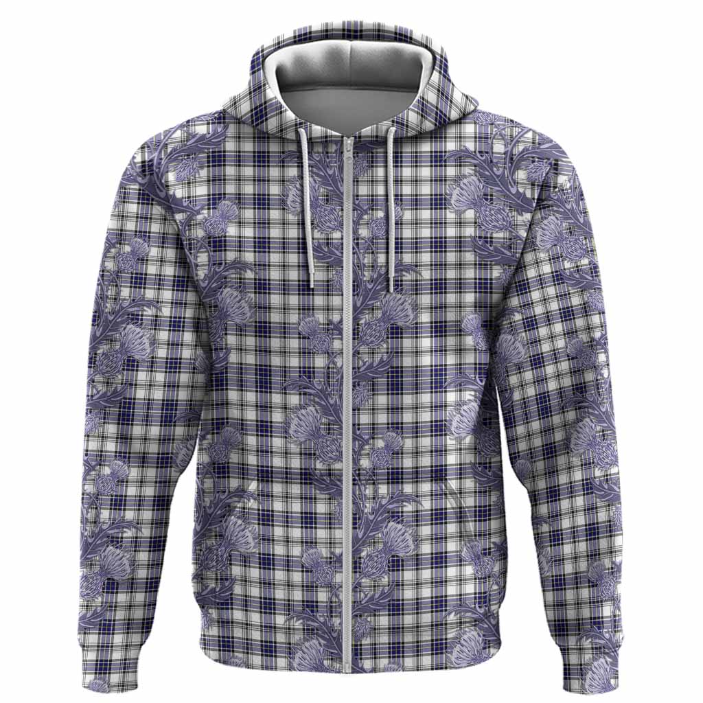 Hannay Tartan Hoodie Seamless Scottish Thistle Flowers