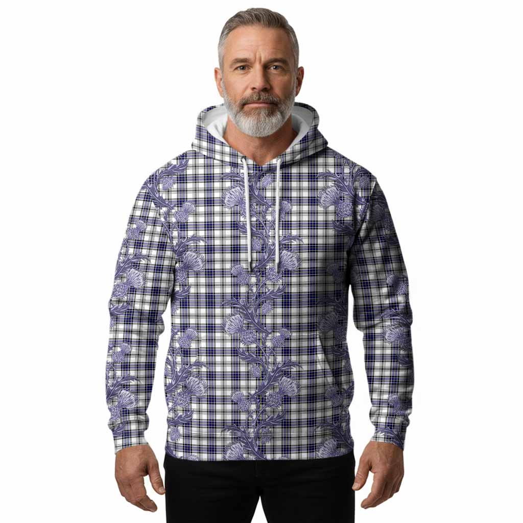 Hannay Tartan Hoodie Seamless Scottish Thistle Flowers