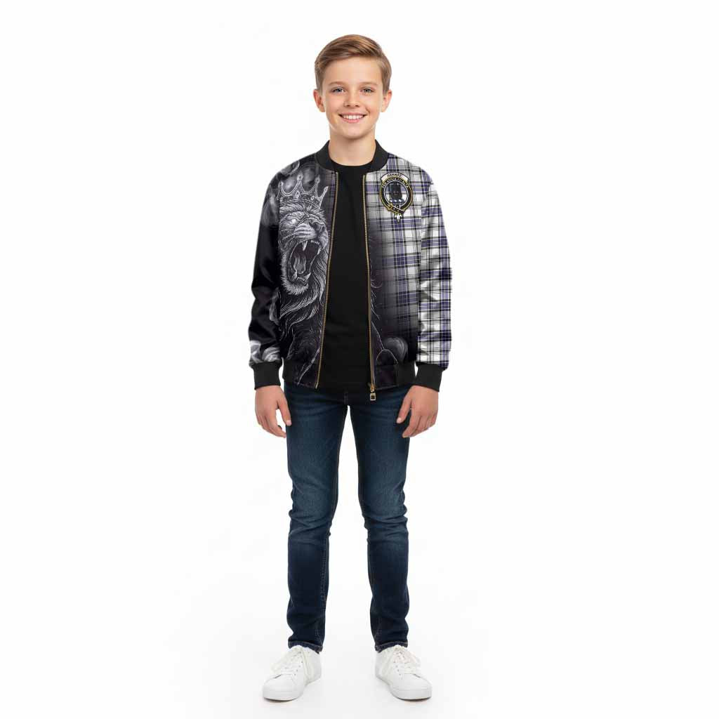 Hannay Tartan Kid Bomber Jacket Roaring Lion Heritage