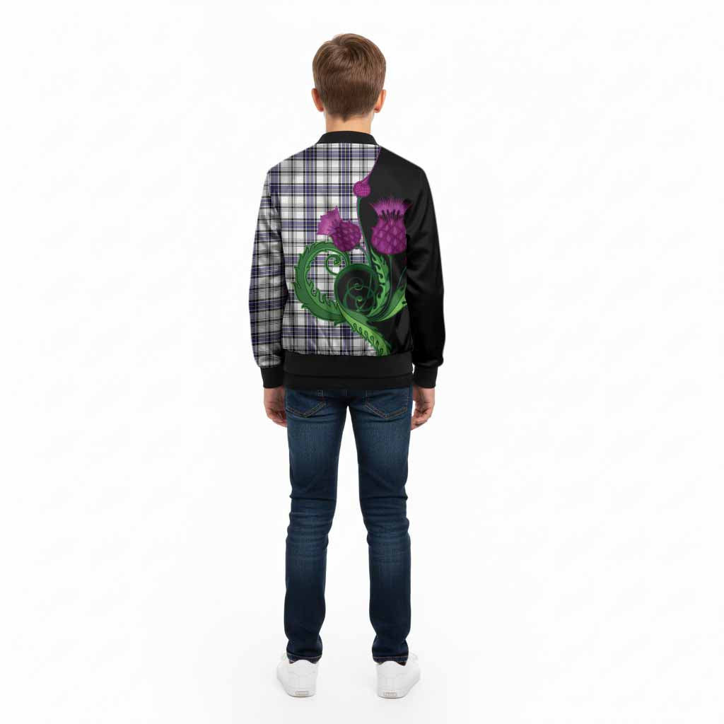 Hannay Tartan Kid Bomber Jacket Traditional Scottish Thistle
