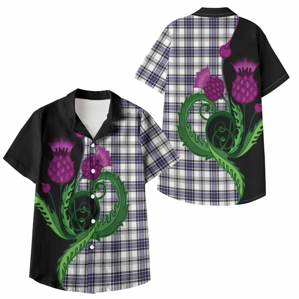 Hannay Tartan Kid Hawaiian Shirt Traditional Scottish Thistle