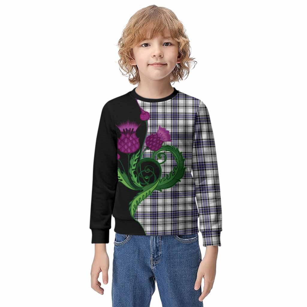 Hannay Tartan Kid Knitted Sweatshirt Traditional Scottish Thistle
