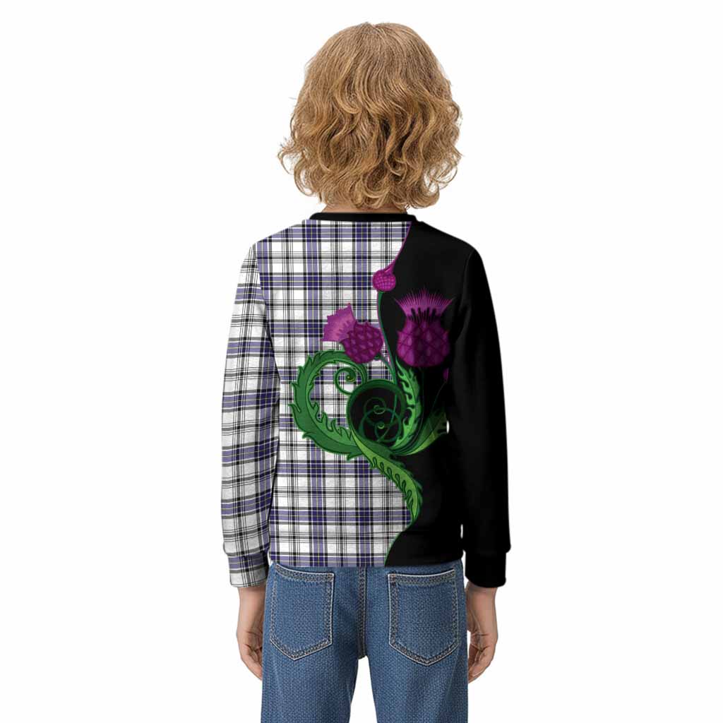 Hannay Tartan Kid Knitted Sweatshirt Traditional Scottish Thistle