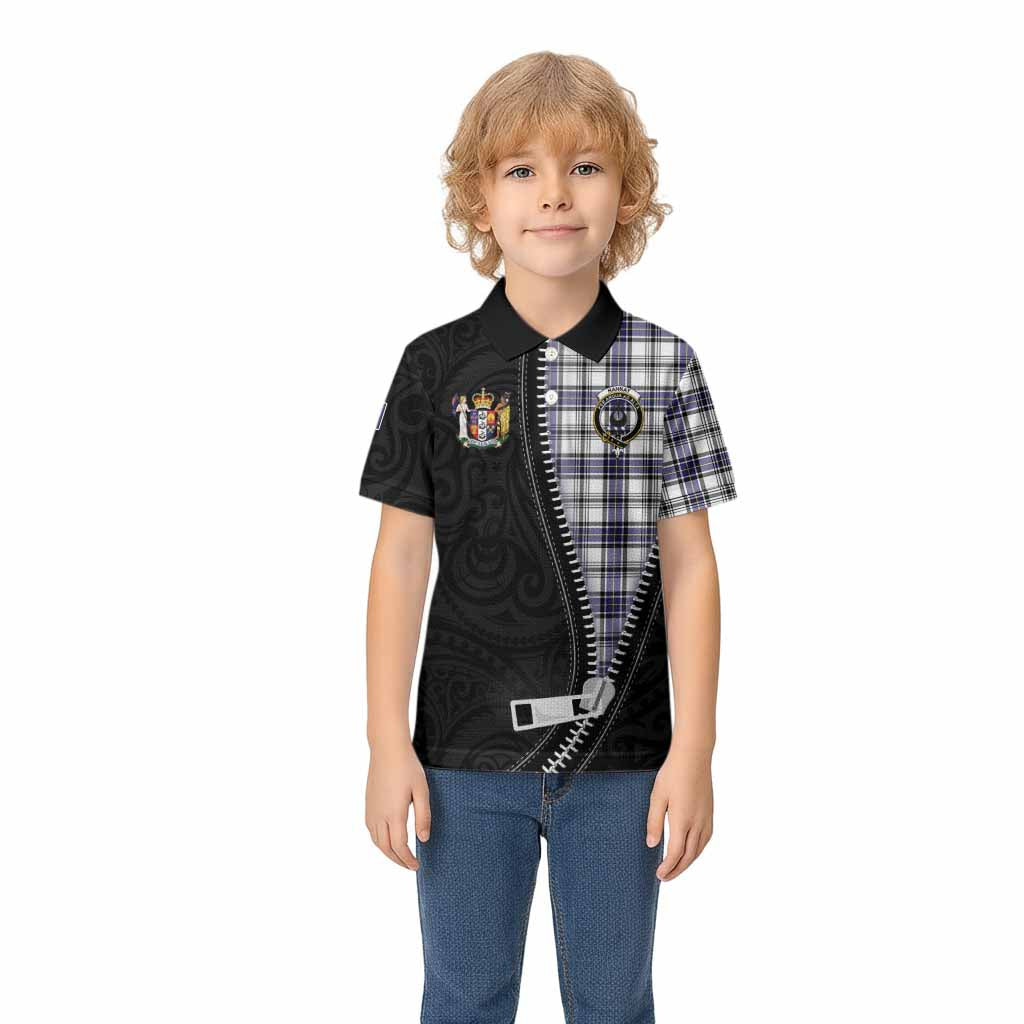 Hannay Tartan Kid Polo Shirt New Zealand Pattern Unique Zipper Stylized