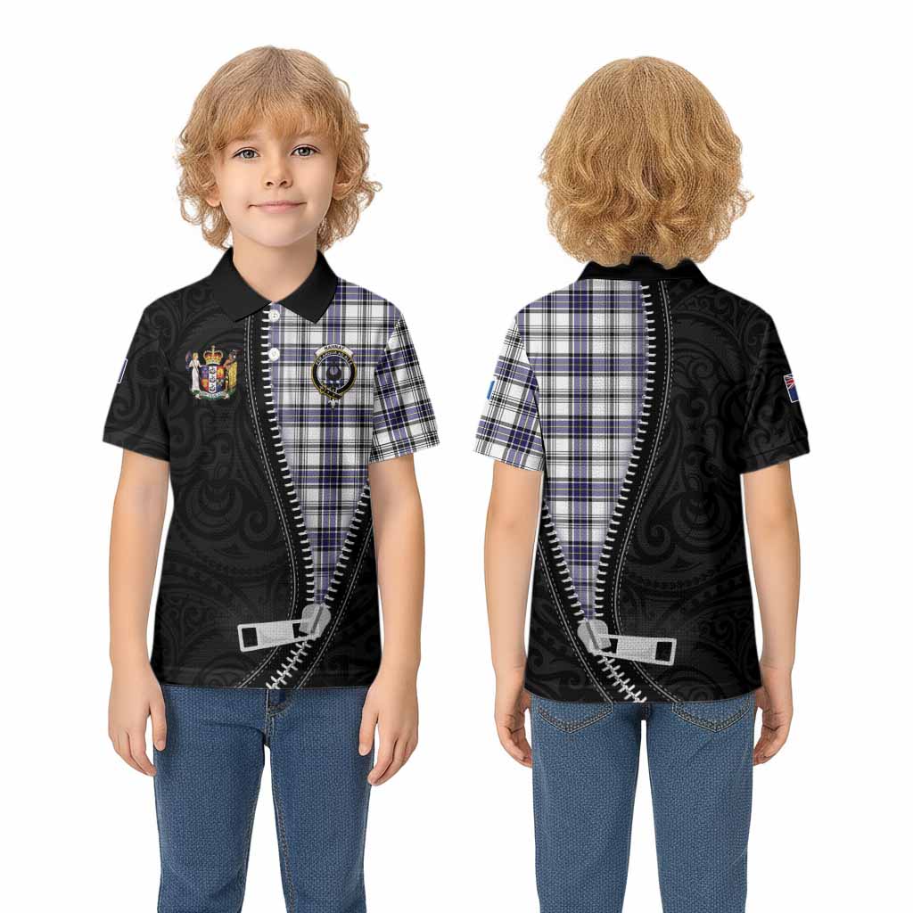 Hannay Tartan Kid Polo Shirt New Zealand Pattern Unique Zipper Stylized