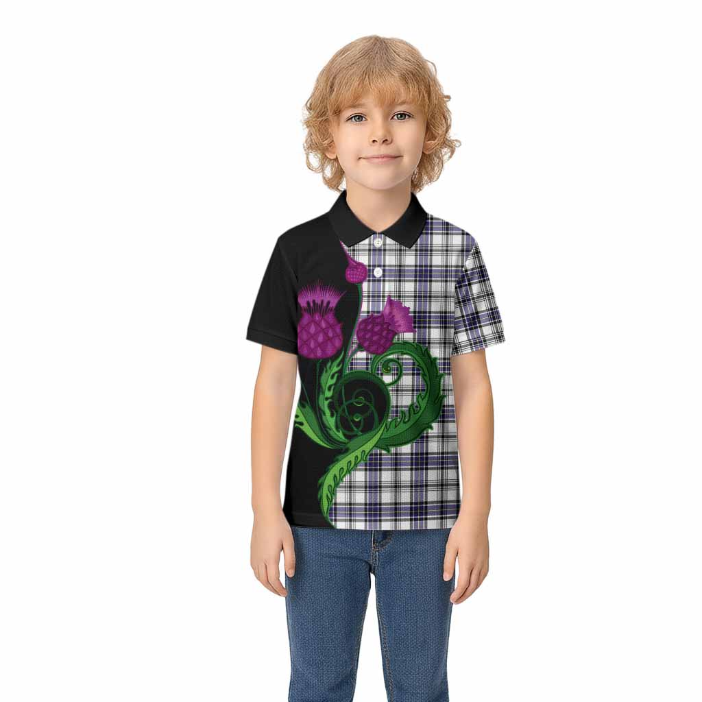 Hannay Tartan Kid Polo Shirt Traditional Scottish Thistle