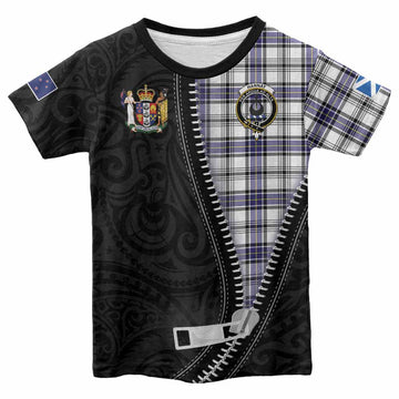 Hannay Tartan Kid T-shirt New Zealand Pattern Unique Zipper Stylized