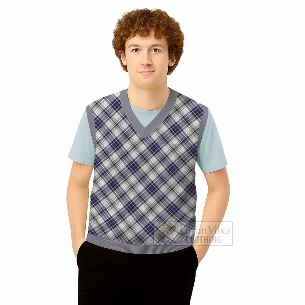 Hannay Tartan  Knitted V-Neck Vest Cross Style