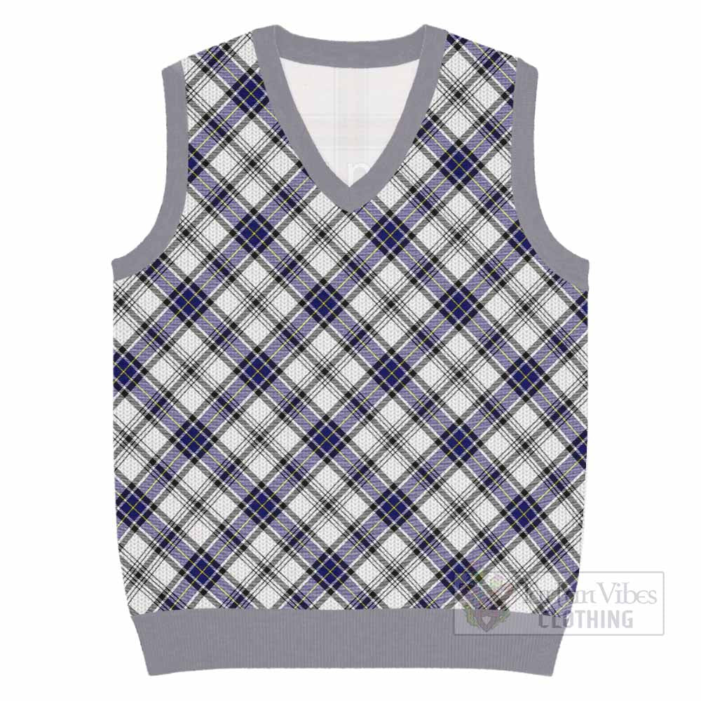 Hannay Tartan  Knitted V-Neck Vest Cross Style