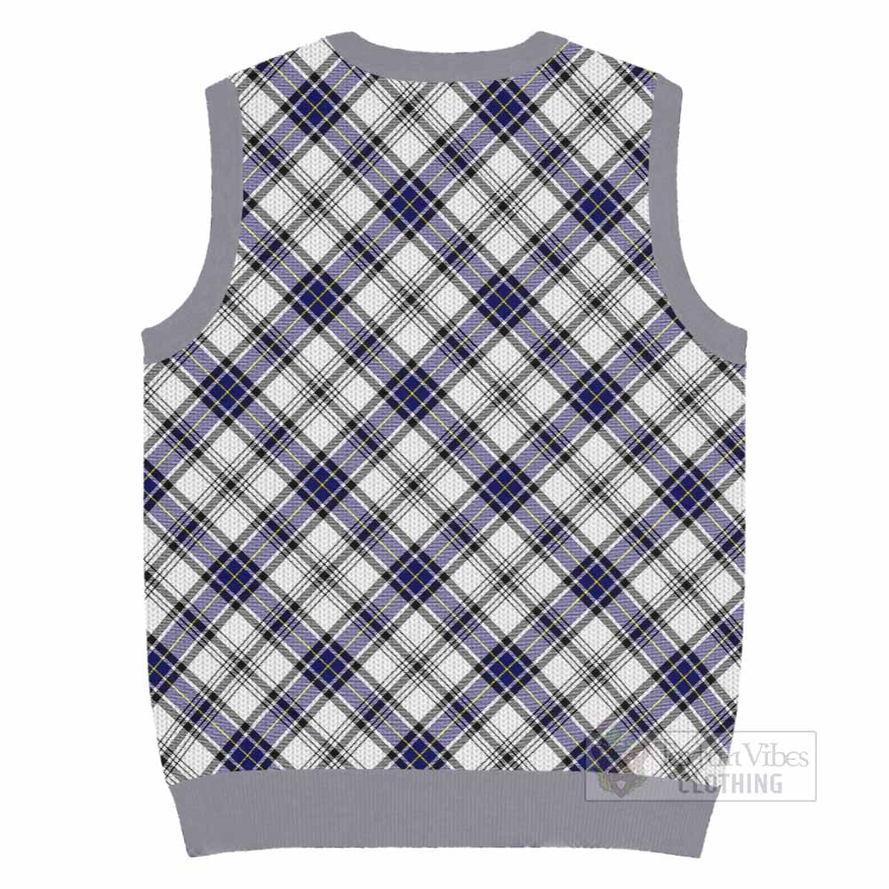 Hannay Tartan  Knitted V-Neck Vest Cross Style
