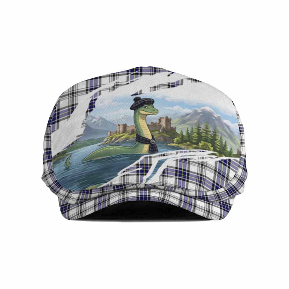 Hannay Tartan Loch Ness Monster Scottish Heritage Art Flat Cap, Jeff Cap