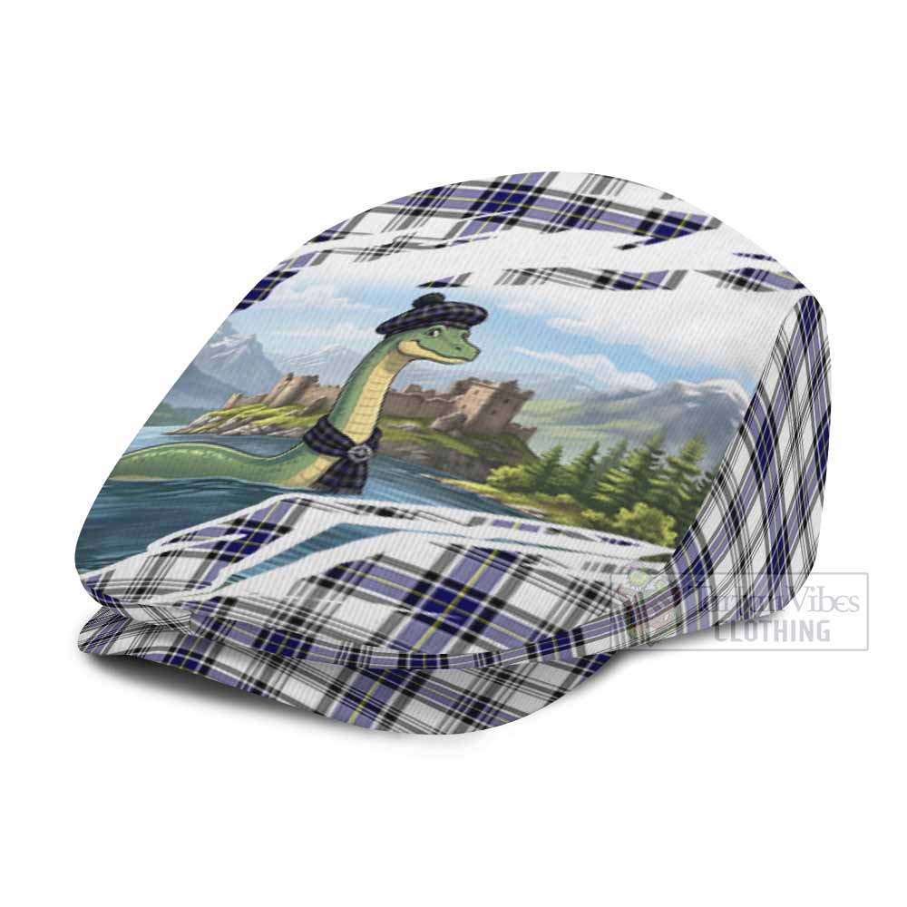 Hannay Tartan Loch Ness Monster Scottish Heritage Art Flat Cap, Jeff Cap