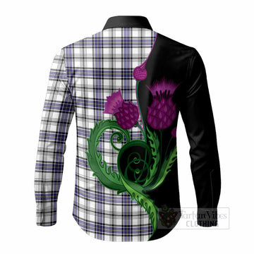 Hannay Tartan Long Sleeve Button Shirts Traditional Scottish Thistle