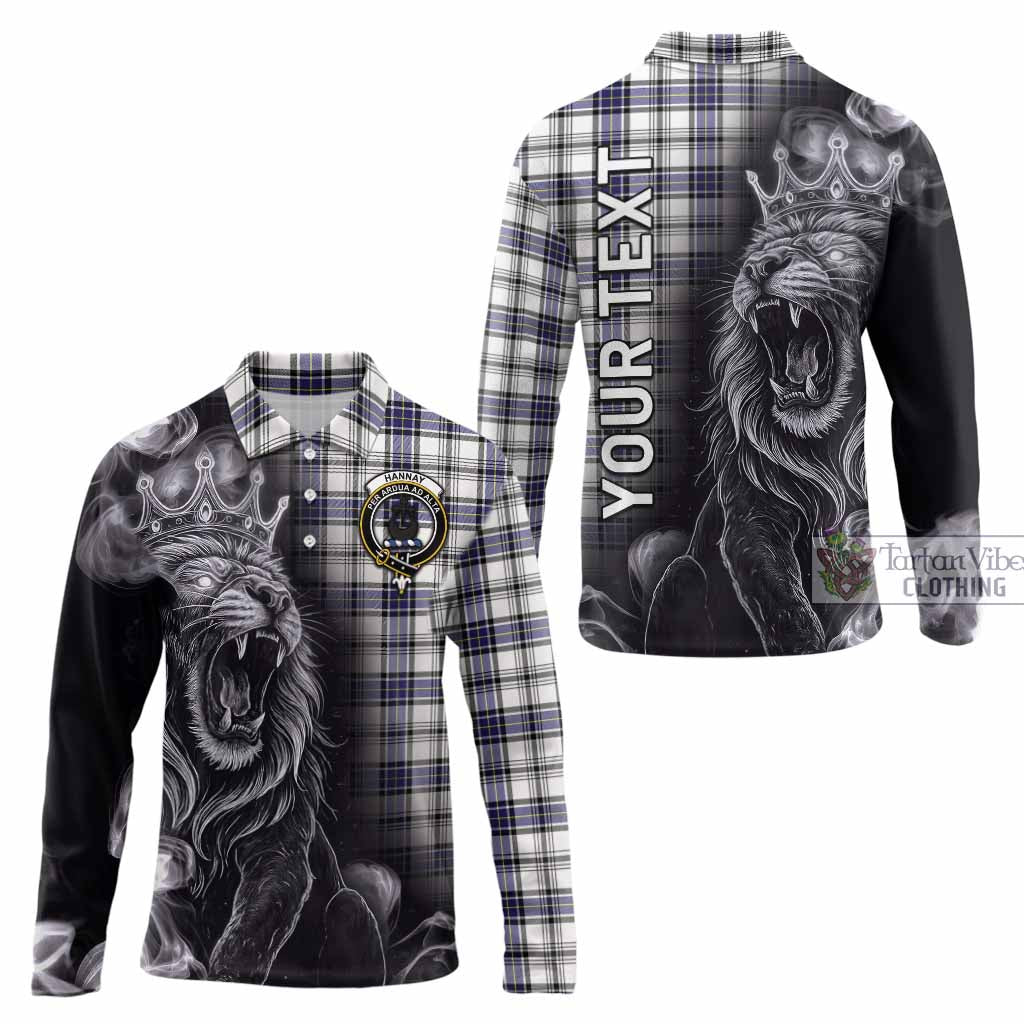 Hannay Tartan Long Sleeve Polo Shirt Roaring Lion Heritage