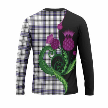 Hannay Tartan Long Sleeve T-Shirt Traditional Scottish Thistle