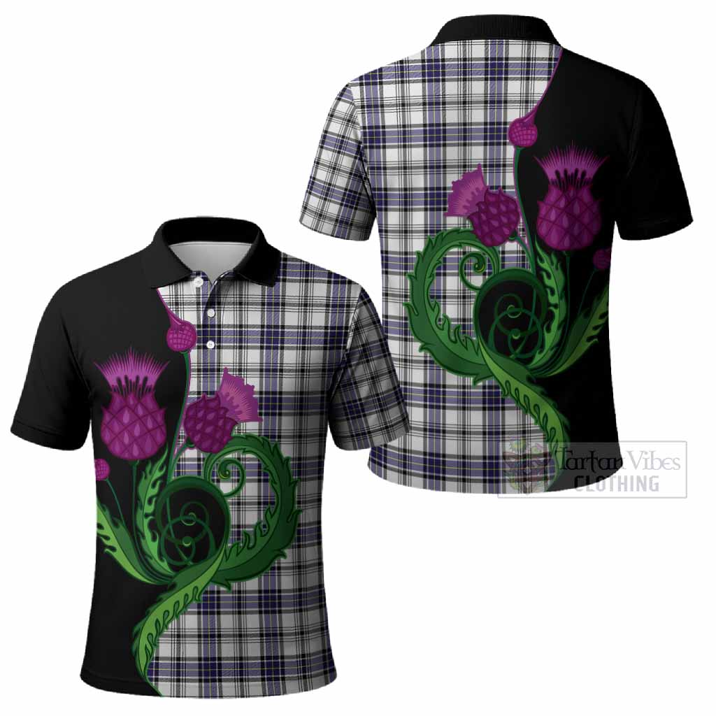 Hannay Tartan Polo Shirt Traditional Scottish Thistle