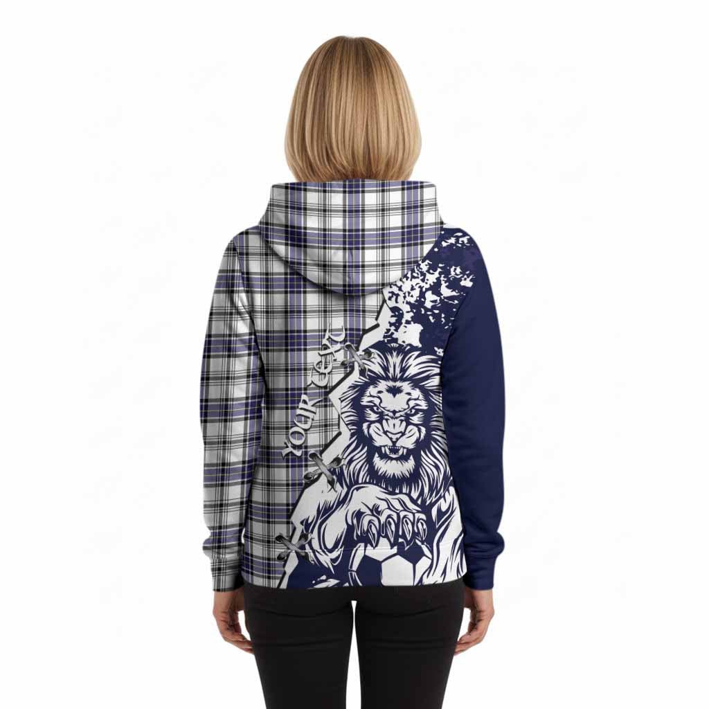 Hannay Tartan Scottish Hoodie Angry Lion With Soccer Ball Style