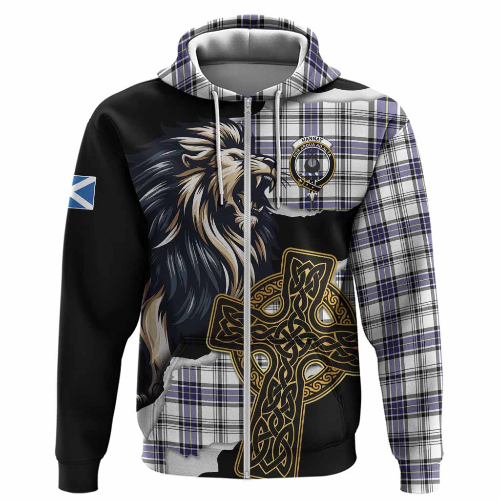 Hannay Tartan Scottish Hoodie Lion Celtic Heritage