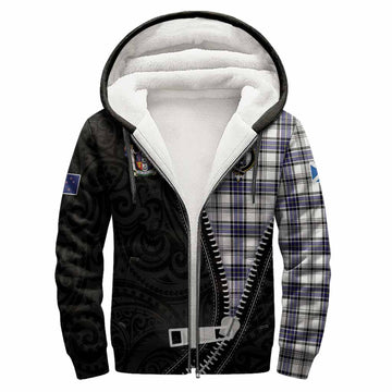 Hannay Tartan Sherpa Hoodie New Zealand Pattern Unique Zipper Stylized