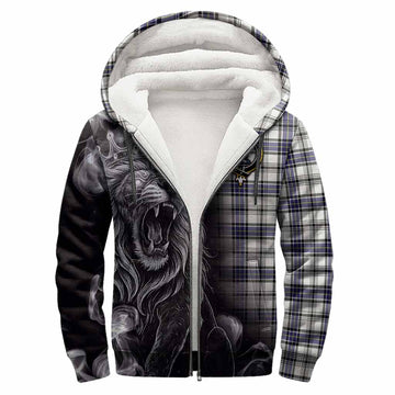 Hannay Tartan Sherpa Hoodie Roaring Lion Heritage