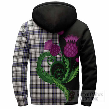 Hannay Tartan Sherpa Hoodie Traditional Scottish Thistle