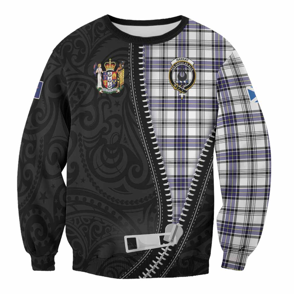 Hannay Tartan Sweatshirt New Zealand Pattern Unique Zipper Stylized
