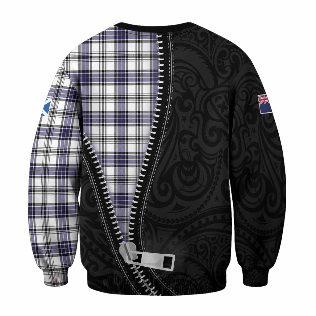 Hannay Tartan Sweatshirt New Zealand Pattern Unique Zipper Stylized