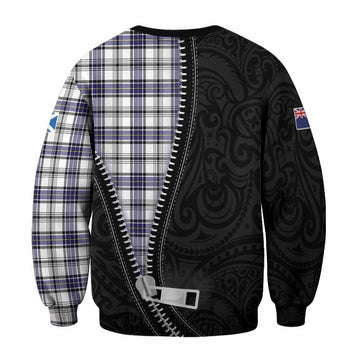 Hannay Tartan Sweatshirt New Zealand Pattern Unique Zipper Stylized