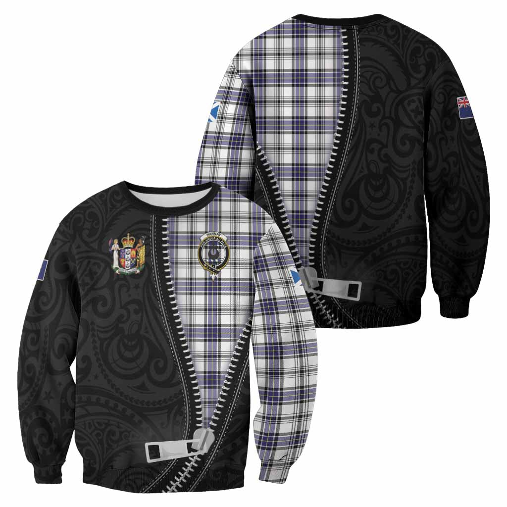 Hannay Tartan Sweatshirt New Zealand Pattern Unique Zipper Stylized