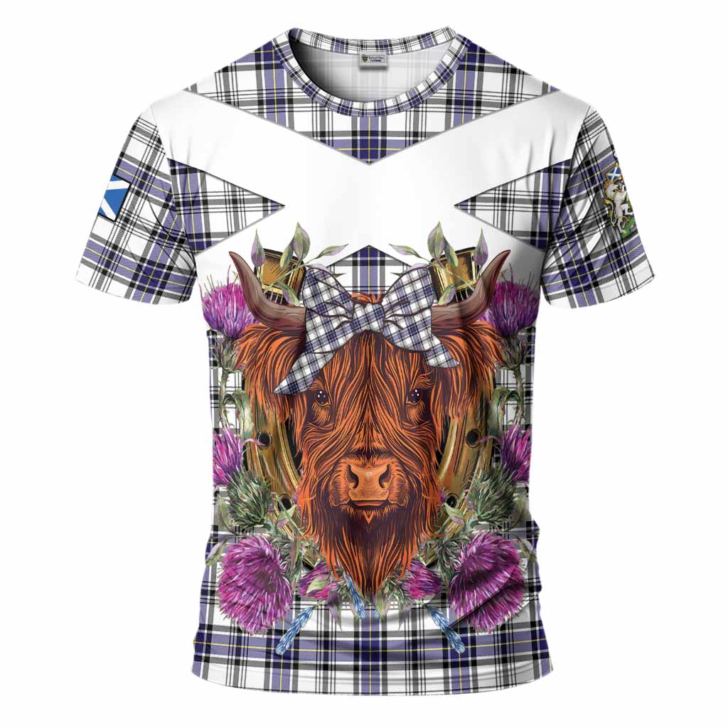 Hannay Tartan T-Shirt Scottish Thistle Heilan Coo