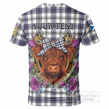 Hannay Tartan T-Shirt Scottish Thistle Heilan Coo