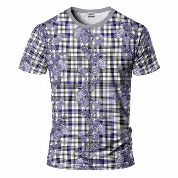 Hannay Tartan T-Shirt Seamless Scottish Thistle Flowers