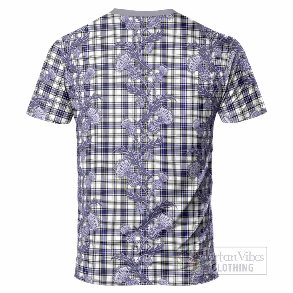 Hannay Tartan T-Shirt Seamless Scottish Thistle Flowers