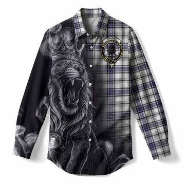 Hannay Tartan Women Casual Shirt Roaring Lion Heritage