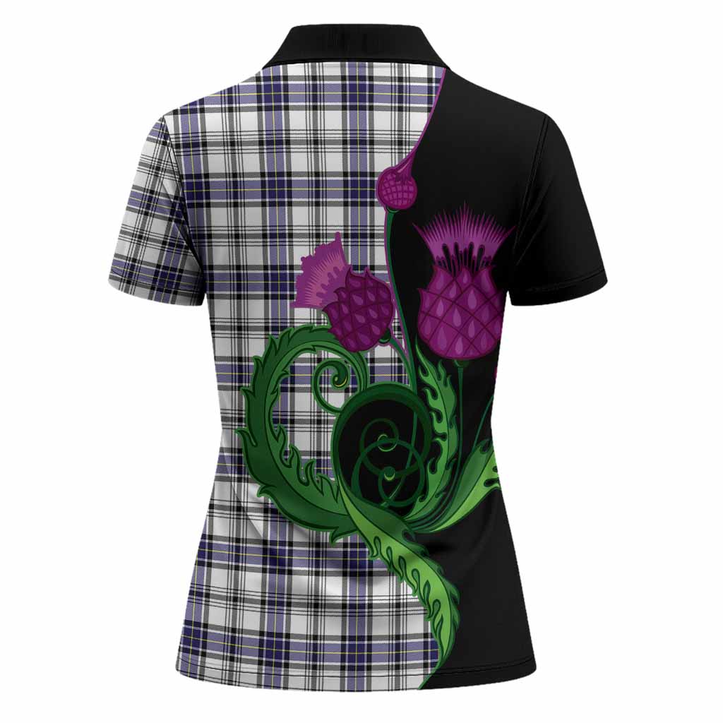 Hannay Tartan Women Polo Shirt Traditional Scottish Thistle