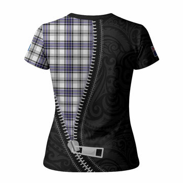 Hannay Tartan Women T shirt New Zealand Pattern Unique Zipper Stylized