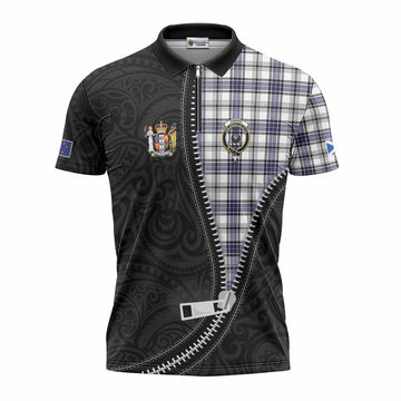 Hannay Tartan Zipper Polo Shirt New Zealand Pattern Unique Zipper Stylized