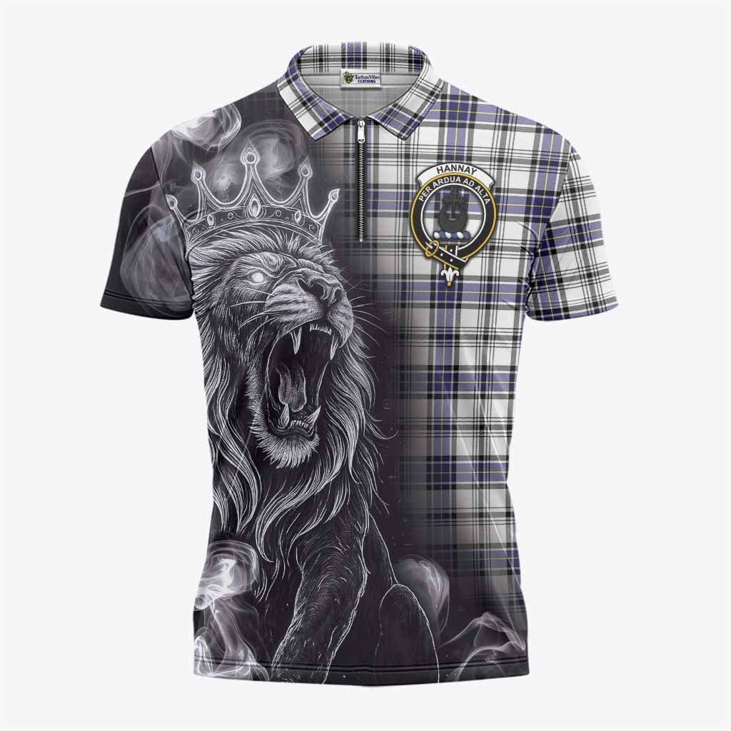 Hannay Tartan Zipper Polo Shirt Roaring Lion Heritage
