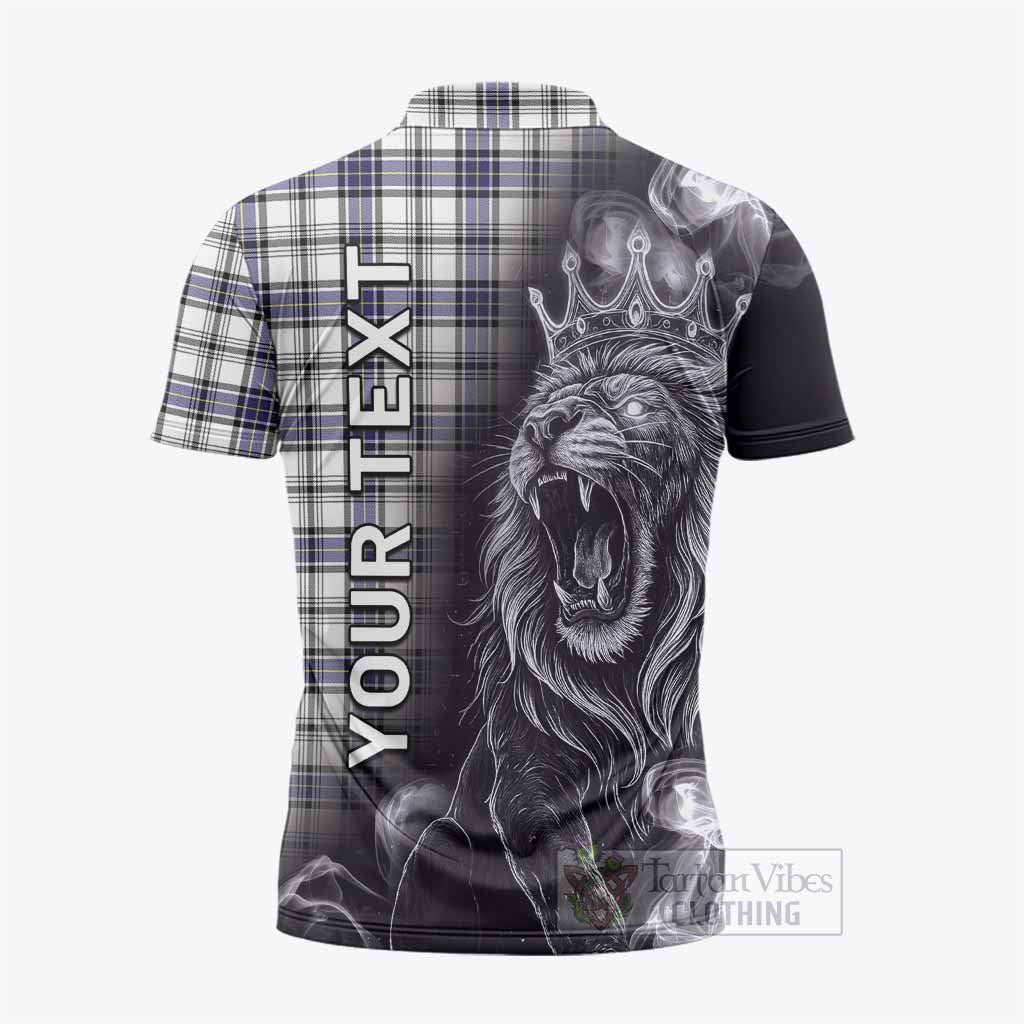 Hannay Tartan Zipper Polo Shirt Roaring Lion Heritage