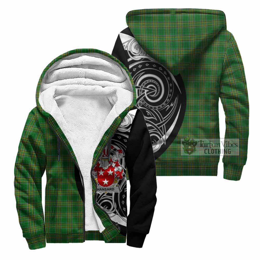 Tartan Vibes Clothing Hansard Irish Clan Sherpa Hoodie Celtic Circle Style