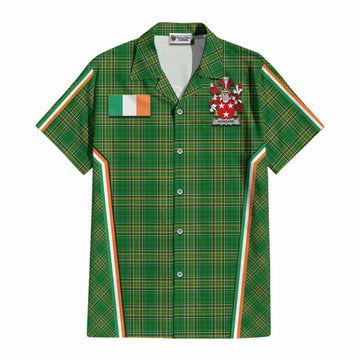 Hansard Irish Clan Coat of Arm Tartan Cotton Hawaiian Shirt Flag Style