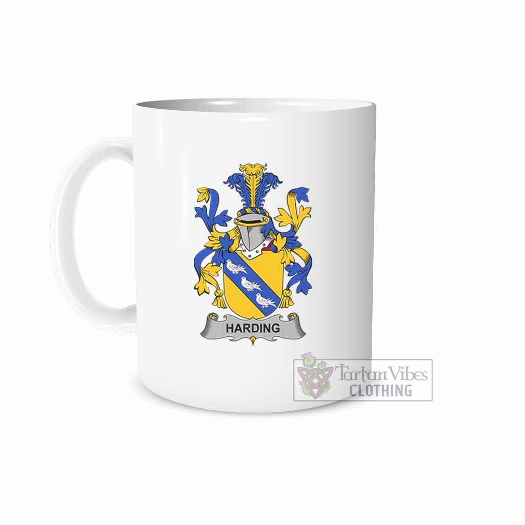 Harding Irish Clan Coat of Arms Ceramic Mug White - 2D-tartanvibesclothing
