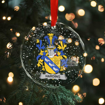 Harding Irish Clan Christmas Glass Ornament with Coat of Arms