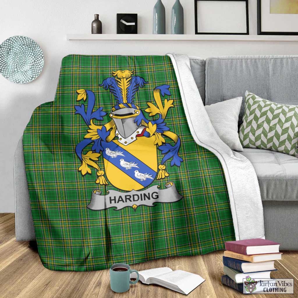 Harding Irish Clan Tartan Blanket with Coat of Arms - Tartan Vibes Clothing