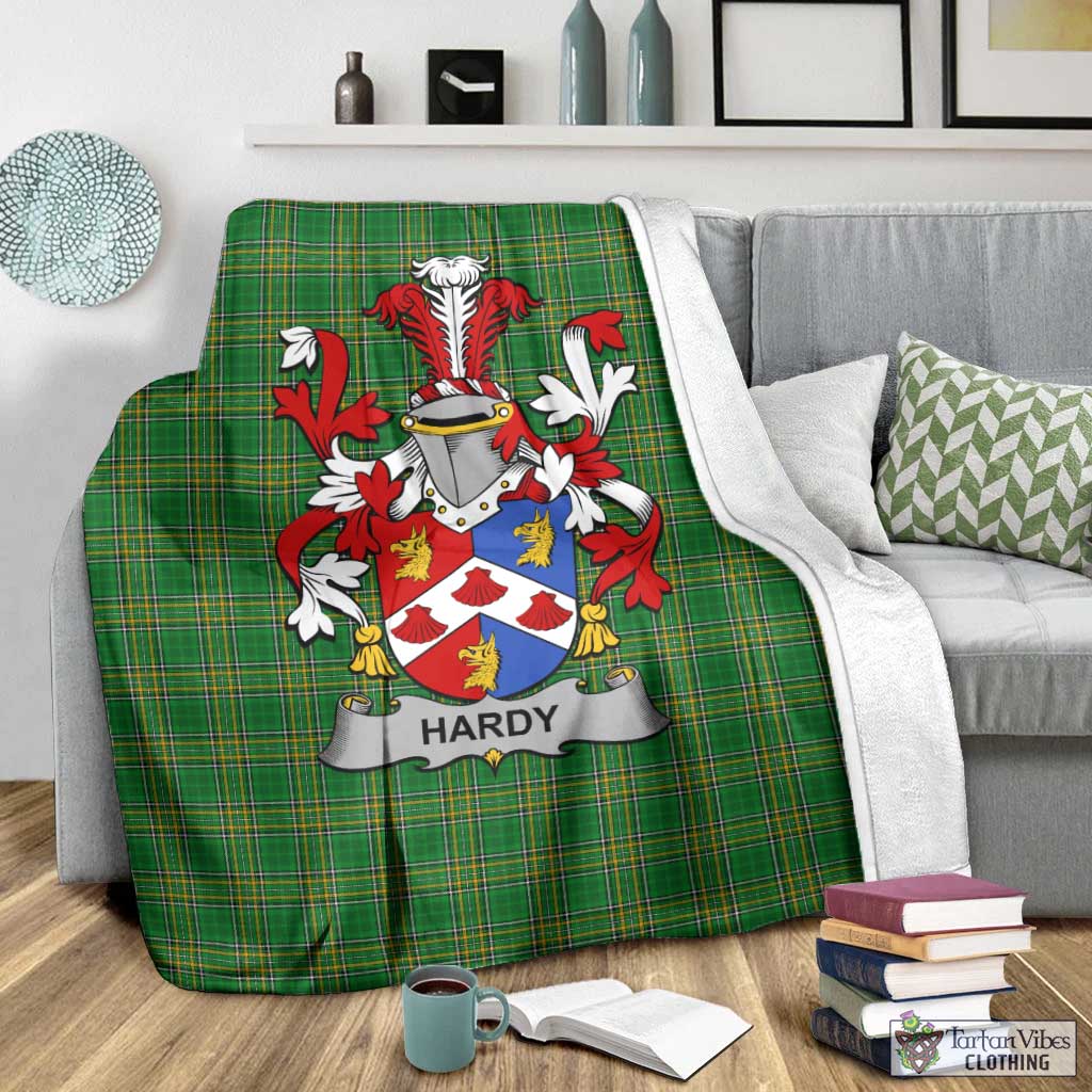 Hardy Irish Clan Tartan Blanket with Coat of Arms - Tartan Vibes Clothing