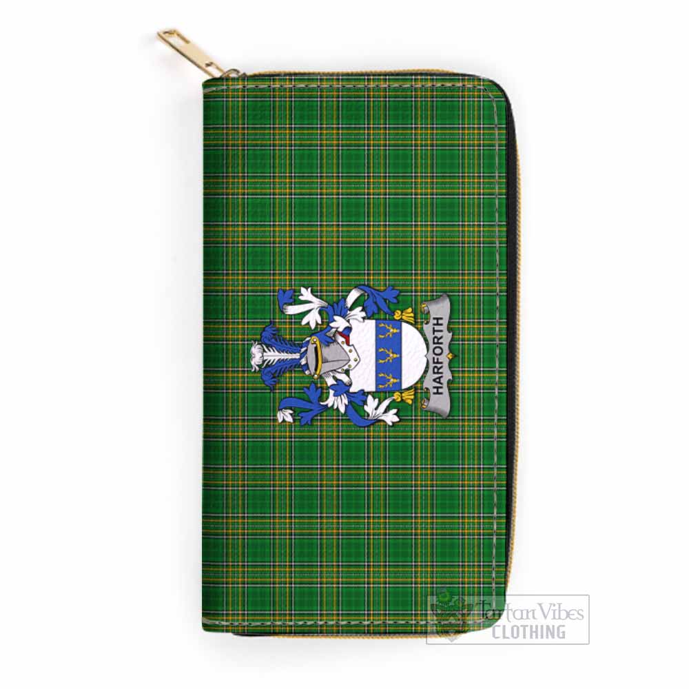 Harforth Irish Clan Tartan Women's Leather Wallet with Coat of Arms One Size 19.7*10.5*3.5 cm - Tartan Vibes Clothing