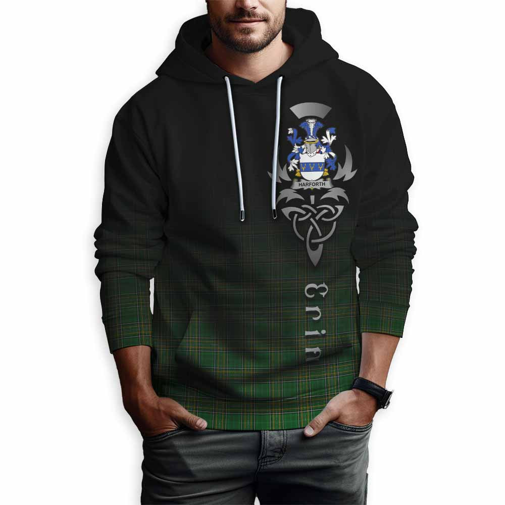 Harforth Irish Clan Hoodie with Coat of Arms Erin Go Bragh Celtic Inspired Pullover Hoodie - Tartan Vibes Clothing