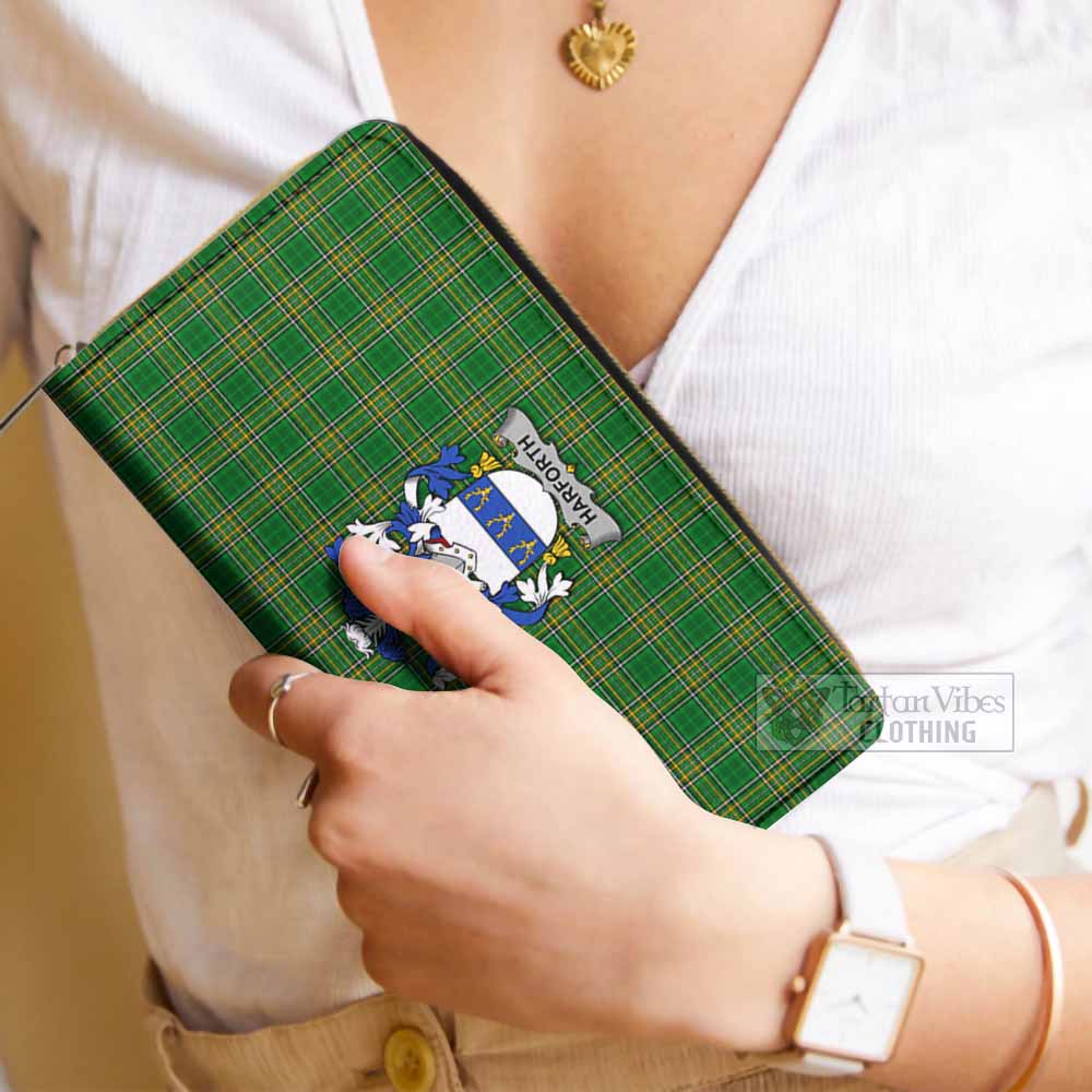 Harforth Irish Clan Tartan Women's Leather Wallet with Coat of Arms - Tartan Vibes Clothing