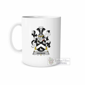 Tartan Vibes Clothing Harman Irish Clan Coat of Arms Ceramic Mug