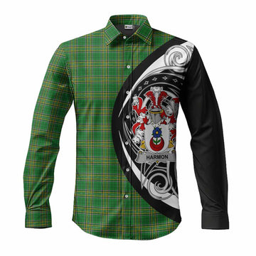 Harmon Irish Clan Long Sleeve Button Shirt Celtic Circle Style Men's Shirt S - Tartan Vibes Clothing